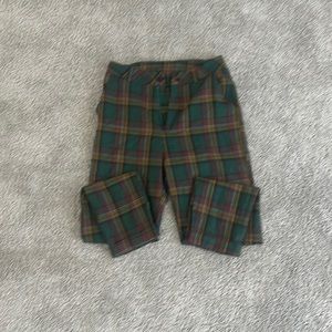 Plaid Cuffed Pants